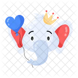 Elephant Birthday  Icon