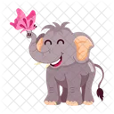 Elephant Stickers Elephant Cartoon Funny Elephant Icon