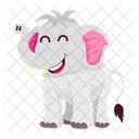 Elephant Stickers Elephant Cartoon Funny Elephant Icon