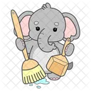 Broom Duster Floor Icon