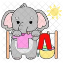 Clothes Dry And Clean Sunny Day Icon