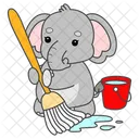Mop Bucket Wipe Icon
