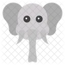 Elephant Face Elephant Head Emoji Icon