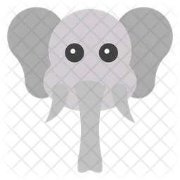 Elephant Face Emoji Icon