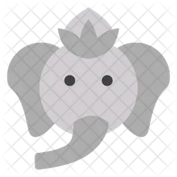 Elephant Face Emoji Icon