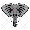 Elephant Mascot Elephant Face Loxodonta Face Icon