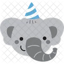 Elephant Animal Party Icon