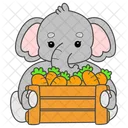Carrot Vegetable Gardening Icon