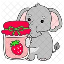 Strawberry Jam Jar Bow Icon