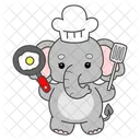 Eggs Pan Spatula Icon