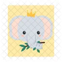 Elephant Animal Crown Icon