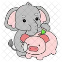 Piggy Bank Saving Money Salary Icon