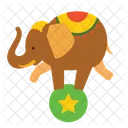 Elephant In Circus Performance Festival Icon