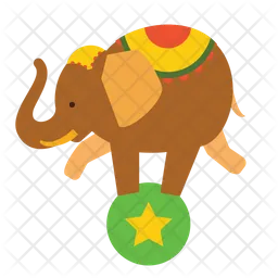 Elephant in circus  Icon