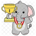 Trophy Medal Number One Icon