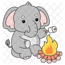 Fire Place Camping Adventure Icon