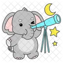 Telescope Night Astronomy Icon