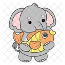 Gold Fish Water Fishing Icon
