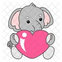 Love Pink Heart Velantine Icon