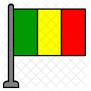 Mali Bandeira Do Pais Bandeira Ícone