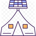 Eletricidade solar no acampamento  Ícone