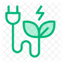 Verde Eletricidade Poder Icon