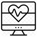 Eletrocardiograma Cardiograma Ecg On Line Ícone