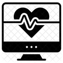 Eletrocardiograma Cardiograma Ecg On Line Ícone