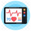 Eletrocardiograma Monitor Cardiovascular Monitoramento Medico Ícone