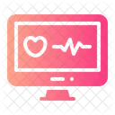 Eletrocardiograma Cardiologia Monitor De Ecg Ícone