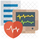 Macchina Per Ecg Monitor Per Ecg Elettrocardiogramma Icon