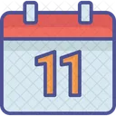 Eleven Date Calendar Icon