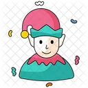 Elf Christmas Character Icon