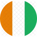 Kuste Divoire Flagge Symbol