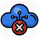 Eliminacion De Nube Cancelacion De Nube Error Icono