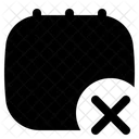 Eliminar Programar Fecha Del Calendario Icono