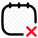 Eliminar Programar Fecha Del Calendario Icono
