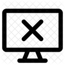 Computadora Escritorio Eliminar Dispositivo Eliminar Pantalla Computadora Negar Escritorio Error Error Icono