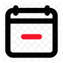 Eliminar Calendario Cancelar Icono