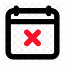 Eliminar Calendario Cancelar Icono