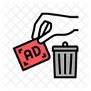 Tirar Fuera Anuncio Icono