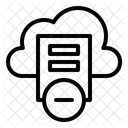 Eliminar Archivos Documentos En La Nube Almacenamiento De Datos Icono