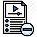 Eliminar archivo de vídeo  Icono
