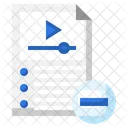 Eliminar archivo de vídeo  Icono