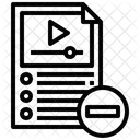 Eliminar archivo de vídeo  Icono