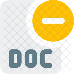 Eliminar archivo doc  Icono