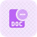 Eliminar Archivo Doc Archivo Doc Eliminar Archivo Icon