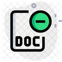 Eliminar archivo doc  Icon