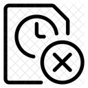 Eliminar Archivo Del Reloj De Tiempo Icono