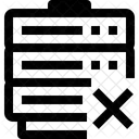 Eliminar base de datos  Icono